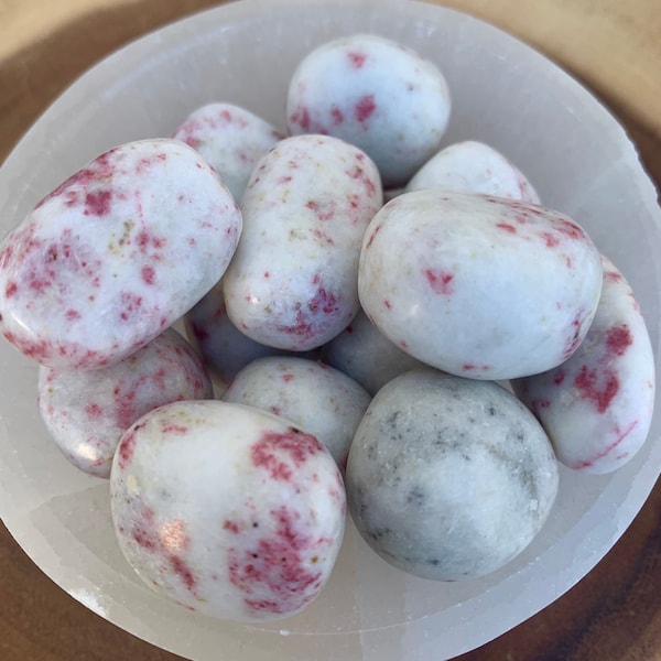 One Cinnabrite Tumbled Stone, Freckled Rock, Root Chakra, Stone, Grounding Stone, Protection Stone, Peru Stone