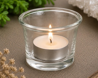 Glass Votive Candle Holders, Minimalist Tea Light Holder, 2 Inch, Cute Plain Candle Holder, DIY Small Candle Jar, Wedding Candle, Events
