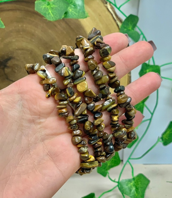 One Tiger s Eye Stone Chip Bracelet Tiger Eye Bracelet Stone