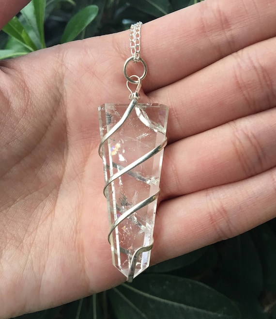 Flat Crystal Wire Wrapped Pendants Flat Crystal Wire Wrapped Pendants
