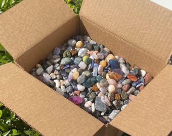 Insane Deal 20 lbs of Small Assorted Tumbled Stones at Unbeatable Prices - Wholesale Bargain for Mixed Tumbled Crystals ('A' Grade Quality)