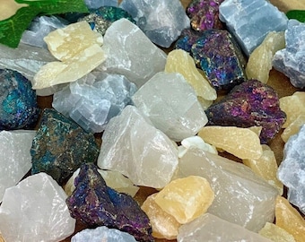 Crafty Crystal Bonanza: Your Ultimate Mix of Gemstone Goodies! Pick Your Perfect Pound or Ounce in Wholesale Lots, 100 Rough Stone Options