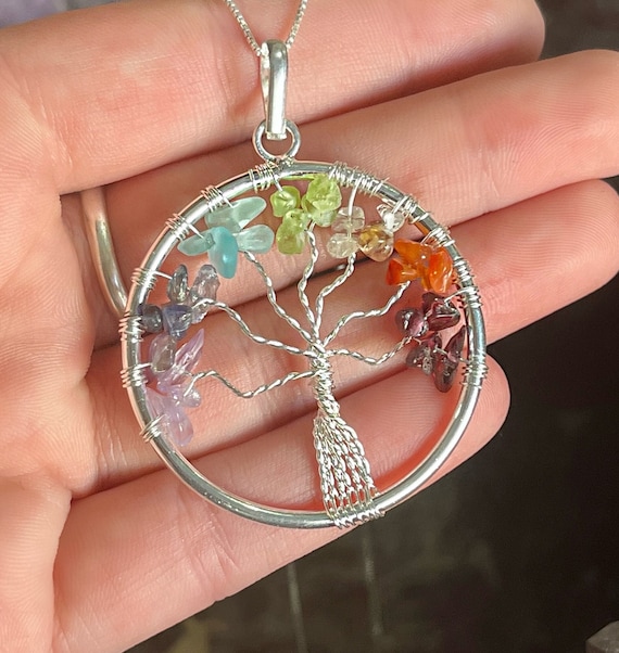 Tree of Life Chakra Necklace Chakra Pendant Chakra Necklace