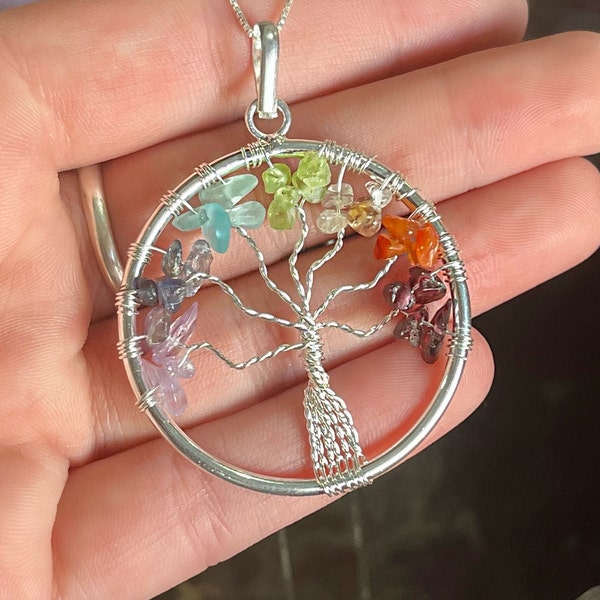 Tree of Life Chakra Necklace, Chakra Pendant, Chakra Necklace, Tree of Life, Tree of Life Necklace, Prosperity, Nurturing, Earthy, Grounding