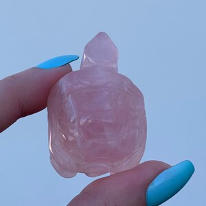Small Rose Quartz Turtle Carving, Stone Carving, Stone Turtle, Rose Quartz Crystal Turtle, Pink Turtle, Spirit Animal, Heart Chakra