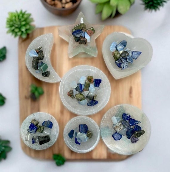 Selenite Charging Bowls (Various Sizes Offered), Selenite Crystal, Meditation Bowl, Reiki Bowl, Jewelry Holder, Cleansing Purification Bowl