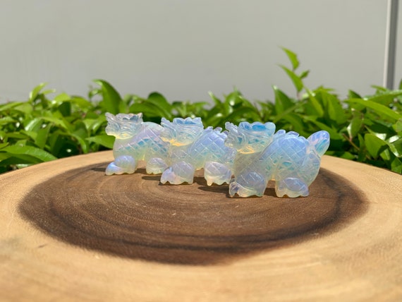 Opalite Dragon Carving, Opalite Dragon, Crown Chakra, Stone Dragon