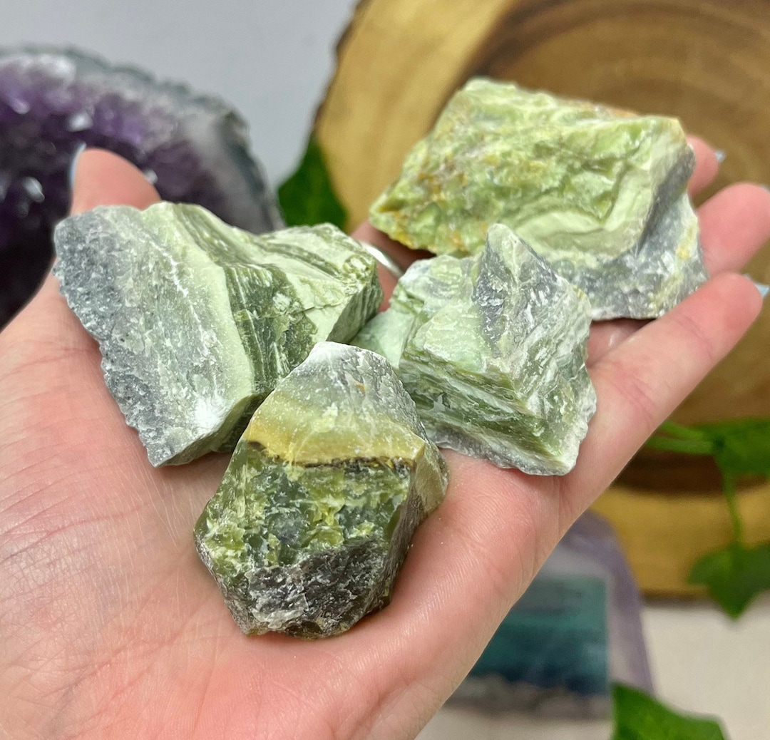 One Rough Serpentine Chunk, Raw Serpentine, Natural Serpentine, Healing