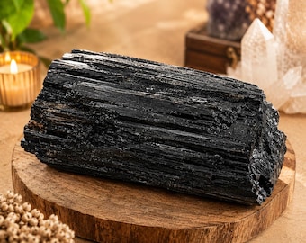 Huge Black Tourmaline Rough Chunk 7-17 lb (Choose Exact Specimen) Large Raw Crystal Statement Mineral Home Decor Protection Stone