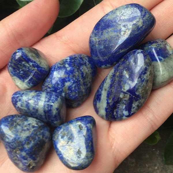 Tumbled Lapis Lazuli Stone, Lapis Lazuli Pocket Stone, Energy Stone, Blue and Gold Stone, Throat Chakra, Friendship Stone