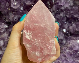 Rose Quartz Polished Point, Rose Quartz Stone, Rose Quartz Point, Stone Point, Crystal Point, Power Point, Rose Quartz Tower, Grid Point