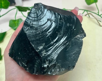 Large Black Obsidian Specimen B (Exact Item), 1 lb 1 oz, Unpolished Natural Stone, Collectors Item, Root Chakra, Genuine Crystal, Grounding