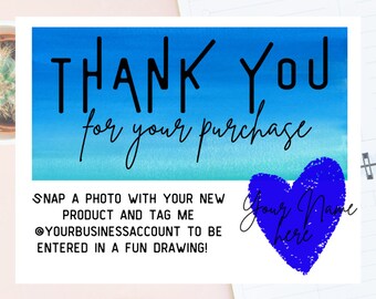 Instant Download Printable editable thank you card, business card thank you, editable business template, thank you card network marketing