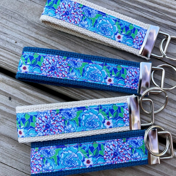 Hydrangea Key Chain/Key Fob/Key Ring.