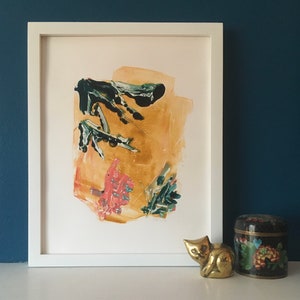Plant Life - Original Abstract Monotype, Botanical Art, Printmaking