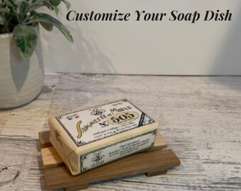 Wood Slotted Soap Dish, Custom Made From Reclaimed Assorted Woods any color. Customized soap dish.