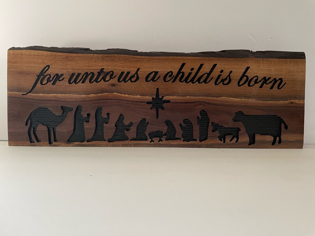Nativity Wood Sign. Freestanding or Wall Hanging. Christmas Nativity ...