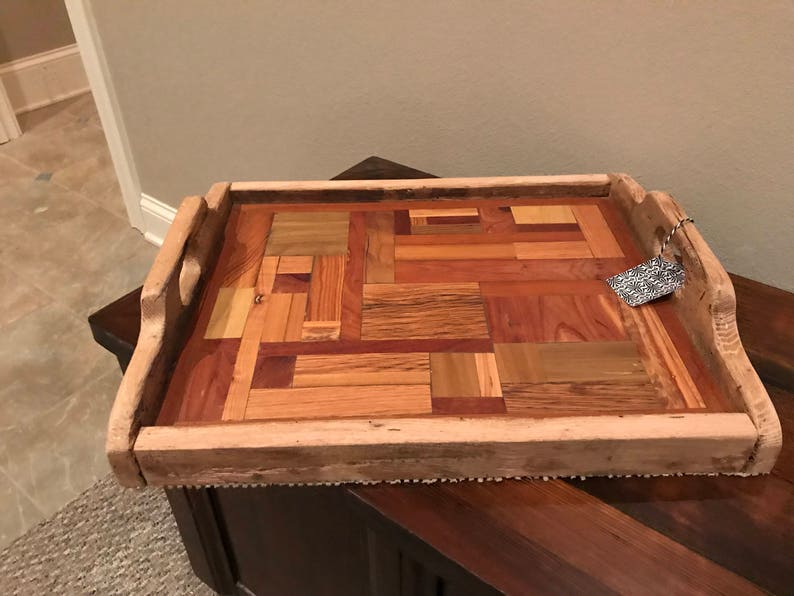 Serving Tray Table Serving Tray From Reclaimed Mixed Wood and Etsy