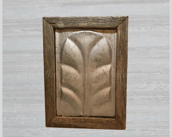 Framed Farmhouse Antique Ceiling Tin Sku: 195