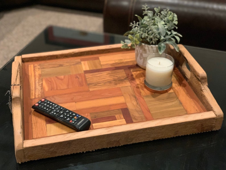 Serving Tray Table Serving Tray From Reclaimed Mixed Wood and Etsy