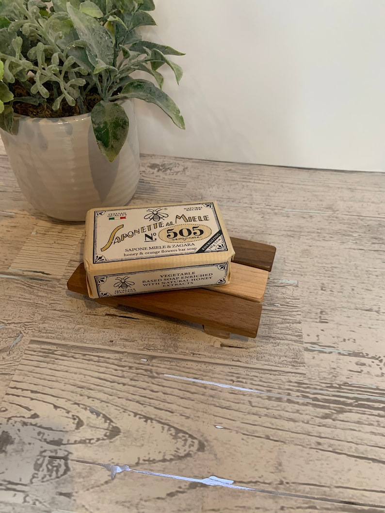 Slotted Soap Dish Handmade from reclaimed woods.