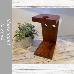 Wood Shaving Brush Stand Holder.Perfect gift for him, Razor  Stand.