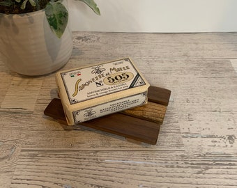 Slotted Soap Dish. Handmade from reclaimed woods.