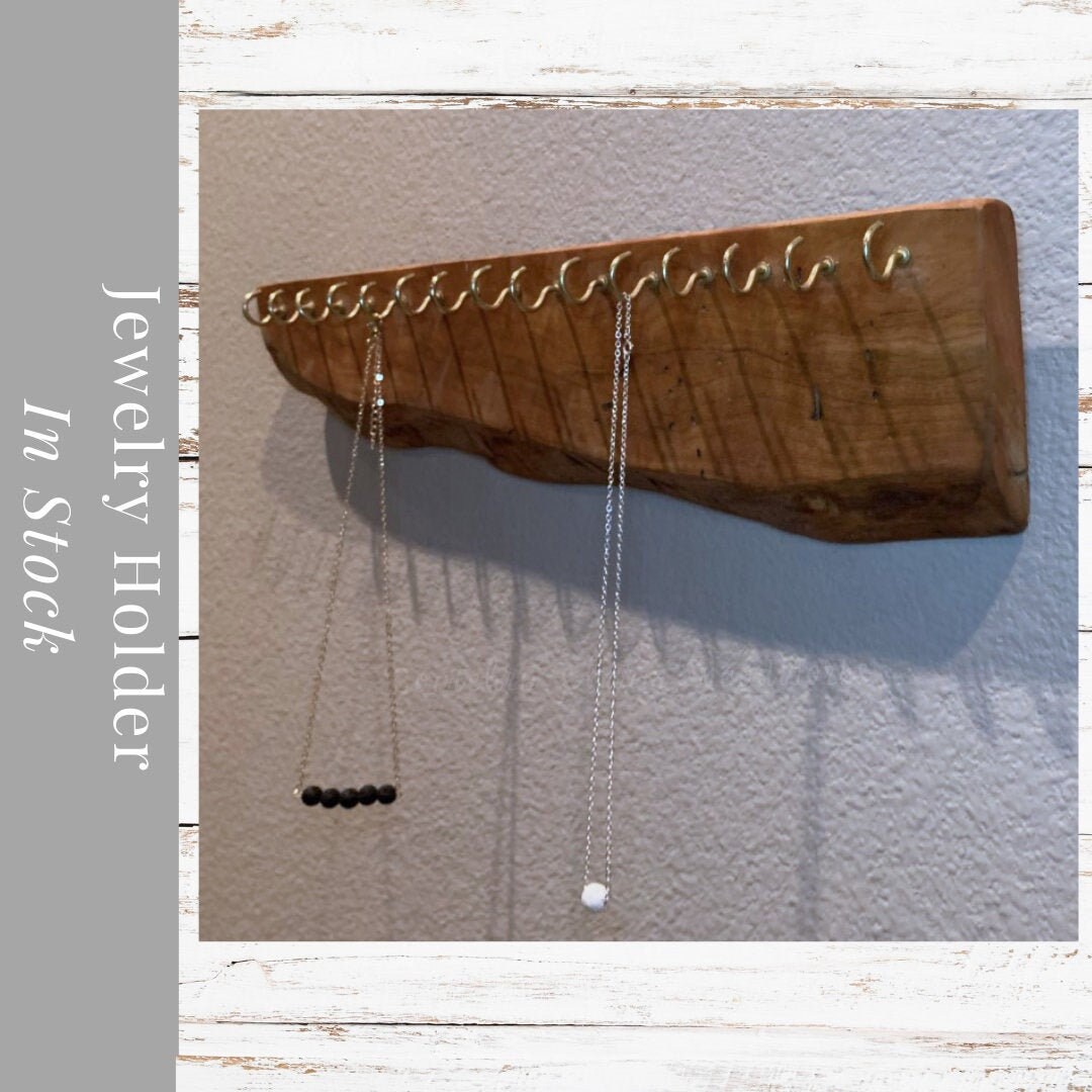 Wall Jewelry Holder. Rustic Wood Jewelry Display Holder. Jewelry