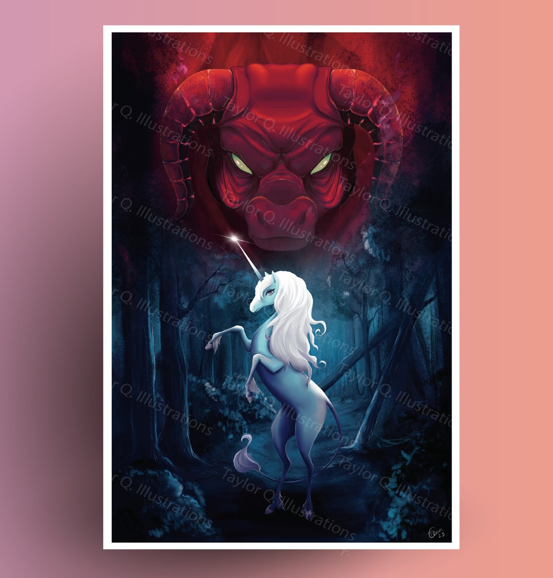 The Last Unicorn Art Print - Etsy