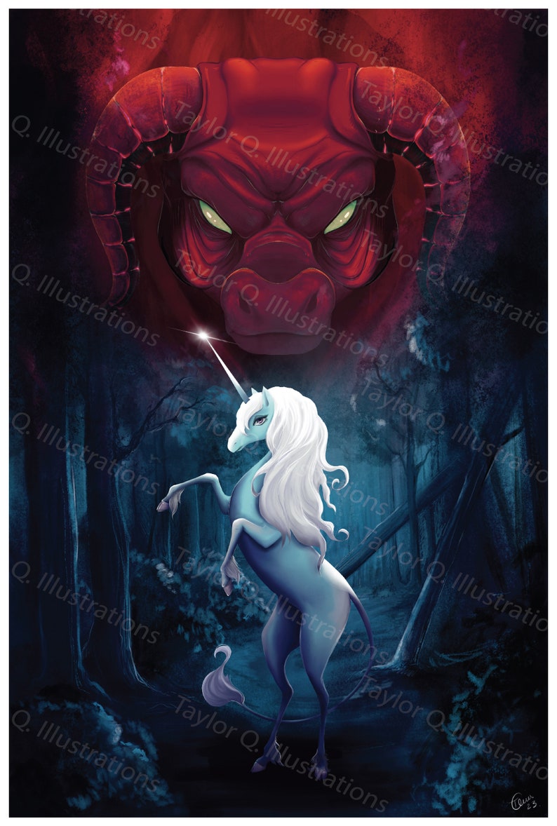 The Last Unicorn Art Print - Etsy