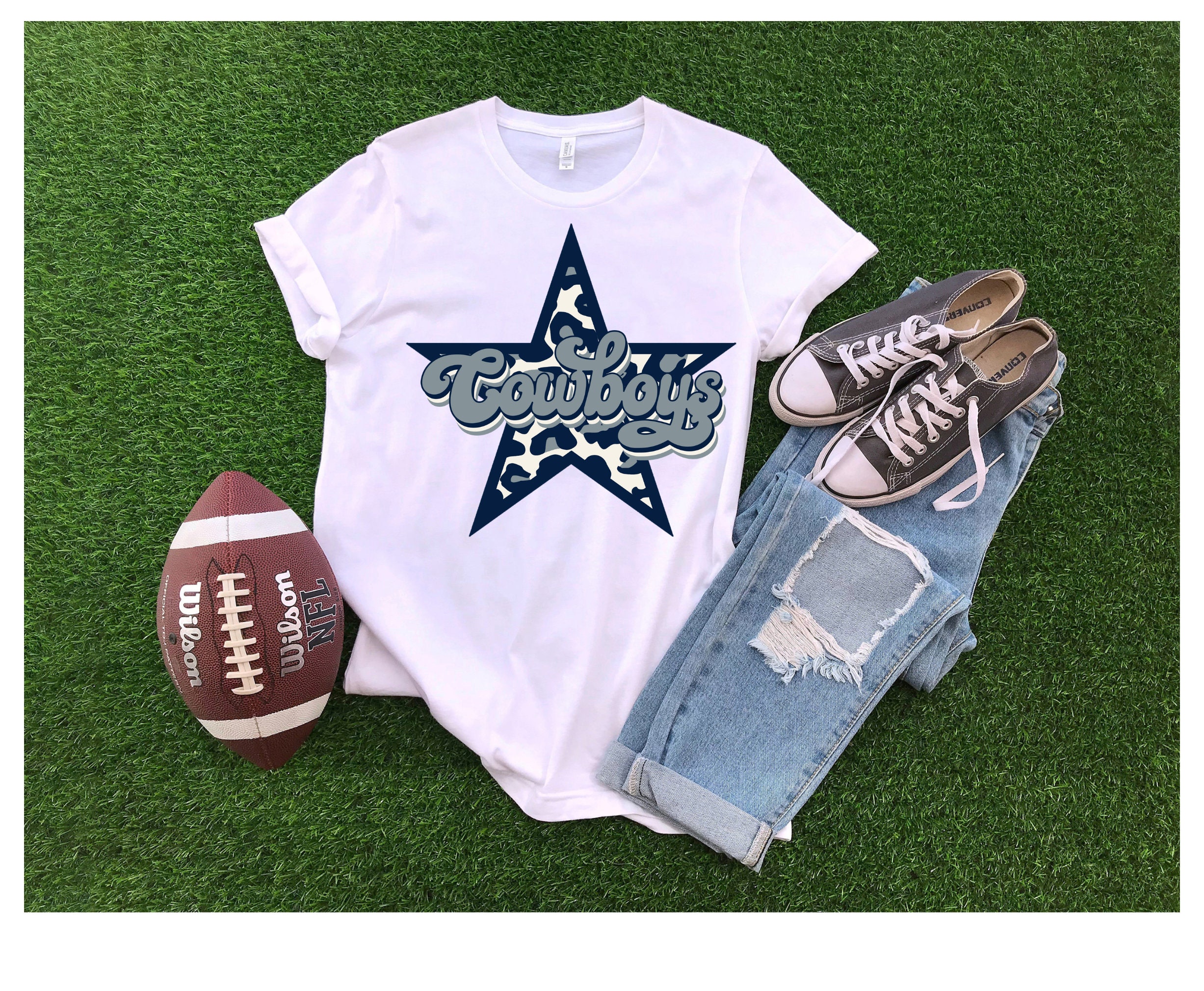 Dallas Cowboys Leopard Star T Shirt