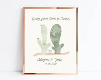 Customizable Cactus Engagement Print