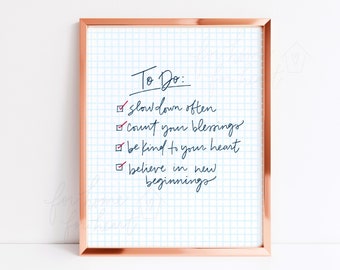 Remember to count your blessings - Art Print (8x10 in, unframed)