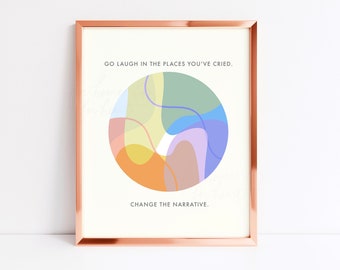 Go Laugh In The Places You've Cried, Change The Narrative - Print (unframed, 8x10, 5x7)