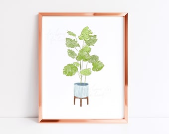 Monstera Plant Art - Home Decor - Plant Decor - Print (unframed)
