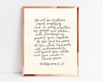 Philippians 4:6-7 Bible Verse Print