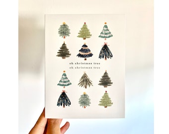 Oh Christmas Tree - Blank Card 5x6.5 inches