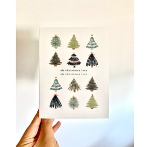 Oh Christmas Tree - Blank Card 5x6.5 inches