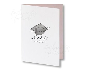 Graduation Card, "We Did It", Law School Graduation, Elle Woods, Law School, JD, Graduation, Lawyer (Blank Card 5x6.5 inches)