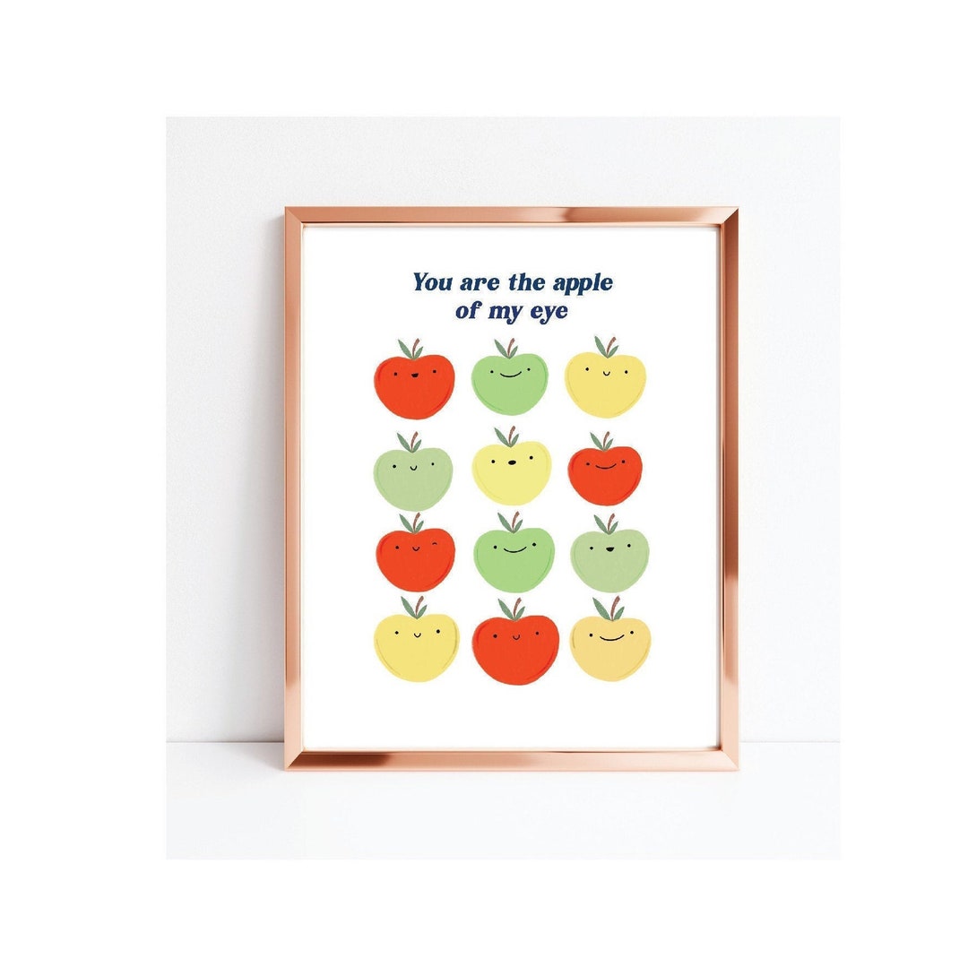 APPLE of MY EYE ラブブ２点セット You Are the Apple of My Eye Print - Etsy