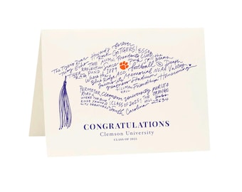 Clemson University, Clemson Tigers Memories Graduation Card, Blank (6.5x5 in)