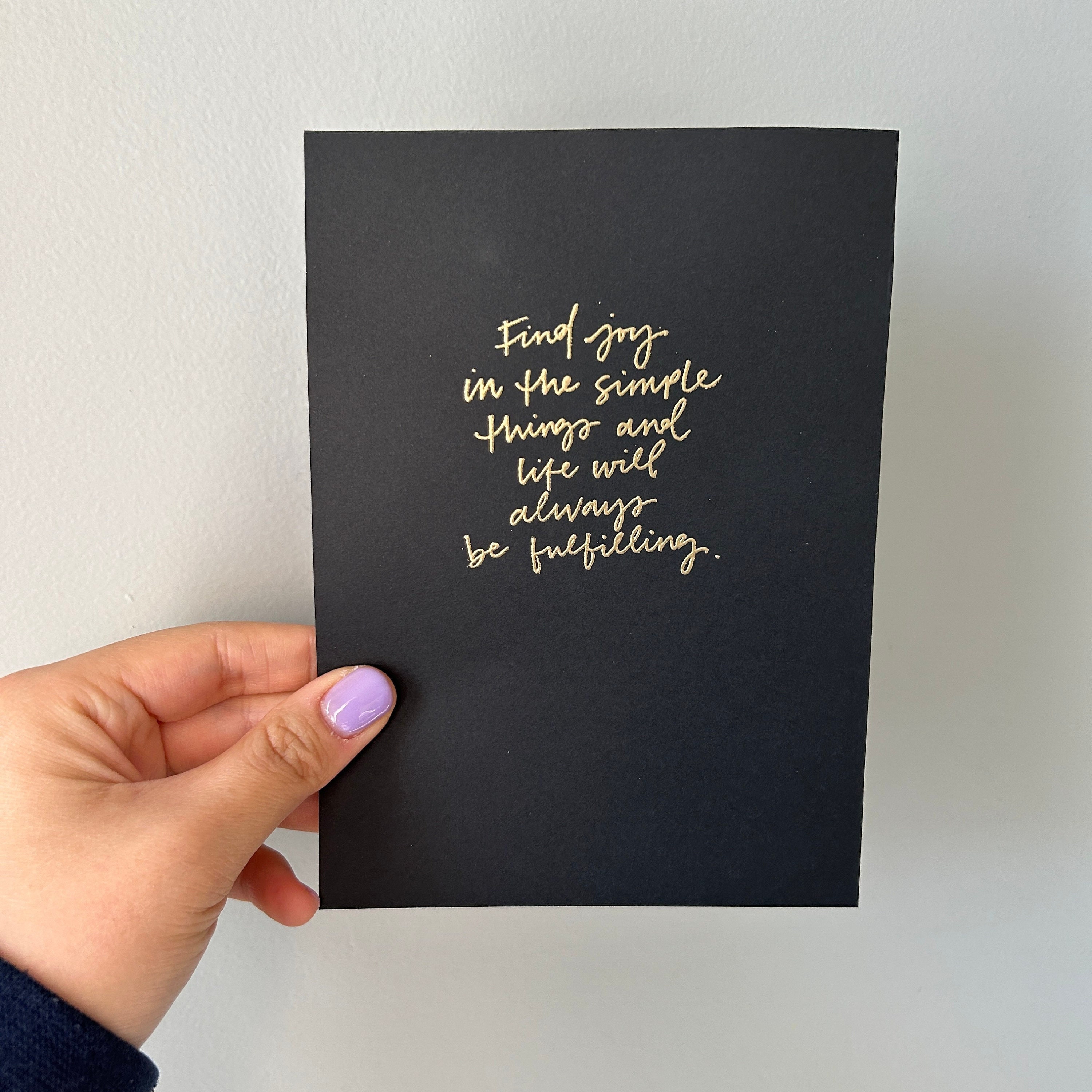 Find Joy in the Simple Things and Life Will Always Be Fulfilling - Embossed  Quote (5x7 In) - Etsy, image size:3000x3000