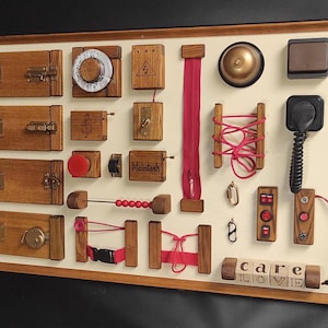 Sensory Activity Board for Dementia: Wooden Memory Stimulation Tool