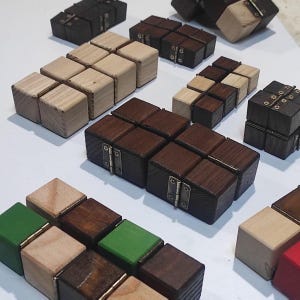 Cubo infinito de madera / Juguete sensorial antiestrés para aliviar la ansiedad / Regalo para la oficina