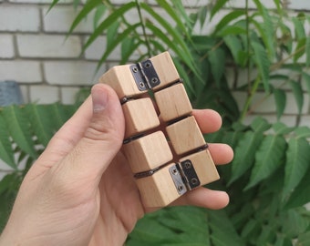EDC Fidget Toy, Wood Infinity Cube, Stim Toy Adult, Autism and