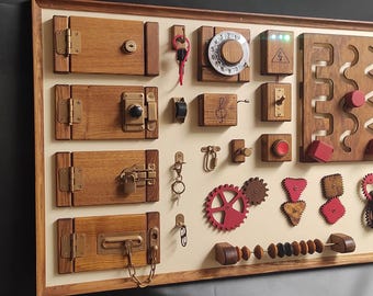 DIY Montessori Busy Board Parts: Sensory Toy Kit