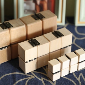 Handmade Wooden Infinity Cube: Fidget Puzzle, New Home Gift