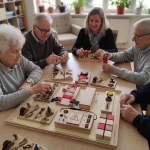 Dementia Activity Board: Magnetic Detachable Sensory Modules for Group Therapy