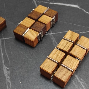 Wooden Infinity Cube Fidget Toy – Personalized Sensory Toy for Adults and Kids Autism, ADHD, Dementia, Stress Relief, Desk and Travel Toy