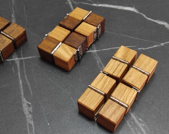 Cubo infinito de madera personalizado: juguete sensorial para aliviar el estrés